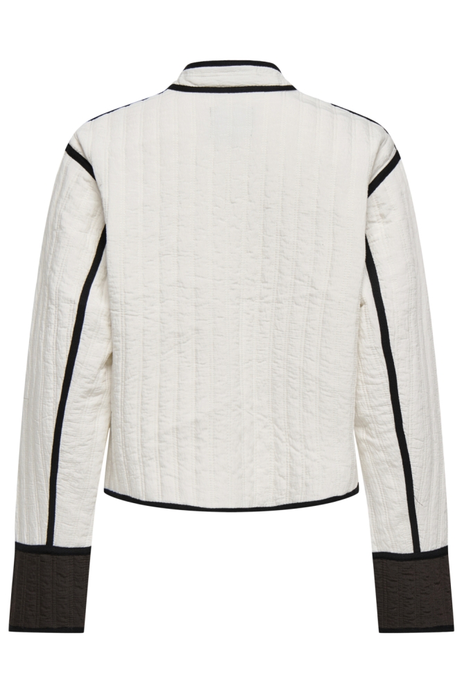 ONLKIKI QUILTED JACKET OTW 15367126 Cloud Dancer/BROWN
